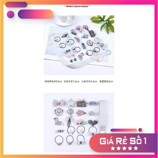 [ SIÊU KHUYẾN MẠI ] Hộp phụ kiện tóc 24 món cho bé