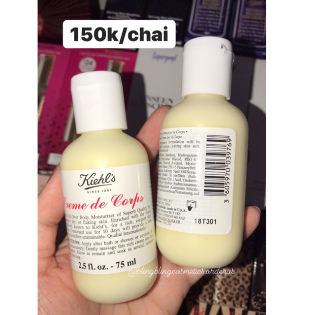 Kem dưỡng thể Kiehls 30ML, 75ML