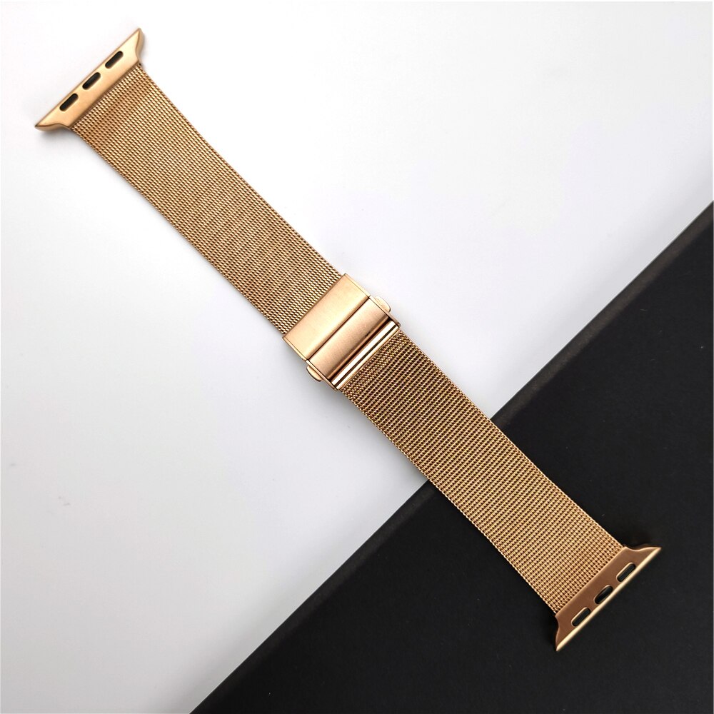 Dây Đeo Bằng Thép Không Gỉ Cho Đồng Hồ Thông Minh Apple Watch Iwatch Series 5 6 Se 44mm 40mm 42mm 38mm