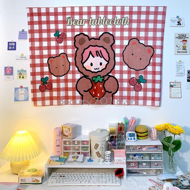 Thảm treo tường trang trí họa tiết xinh xắn 100x80cm