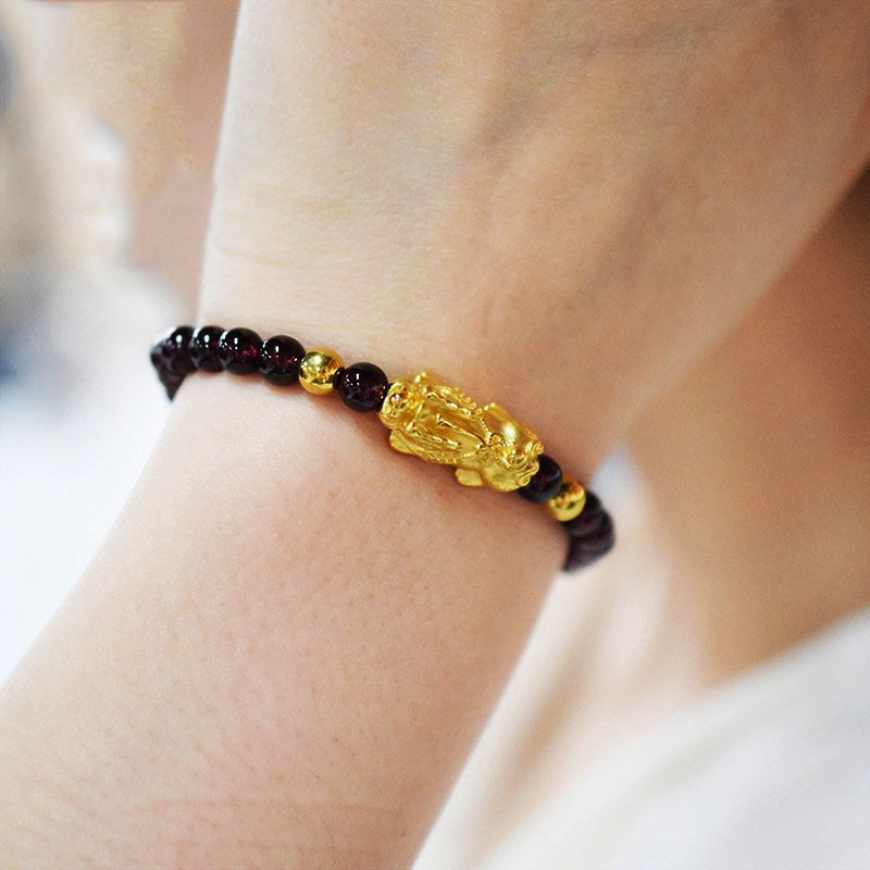 [Hàng Có Sẵn] Vòng Tay Hạt Pixiu Mạ 6mm