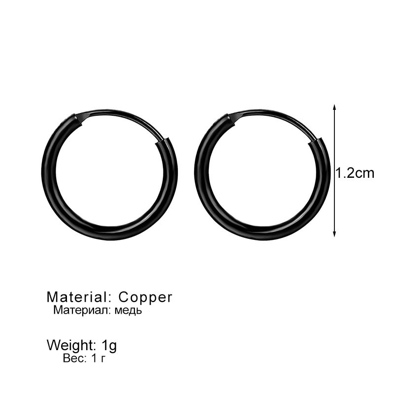 Khuyên Tai Tròn 10 /12 /15 mm Bằng Thép Không Gỉ Thời Trang Cho Nữ