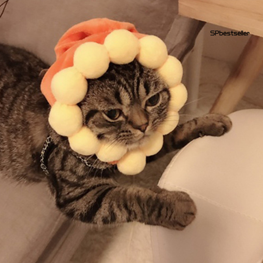 Mũ Trùm Đầu Bằng Cotton Đáng Yêu Cho Thú Cưng