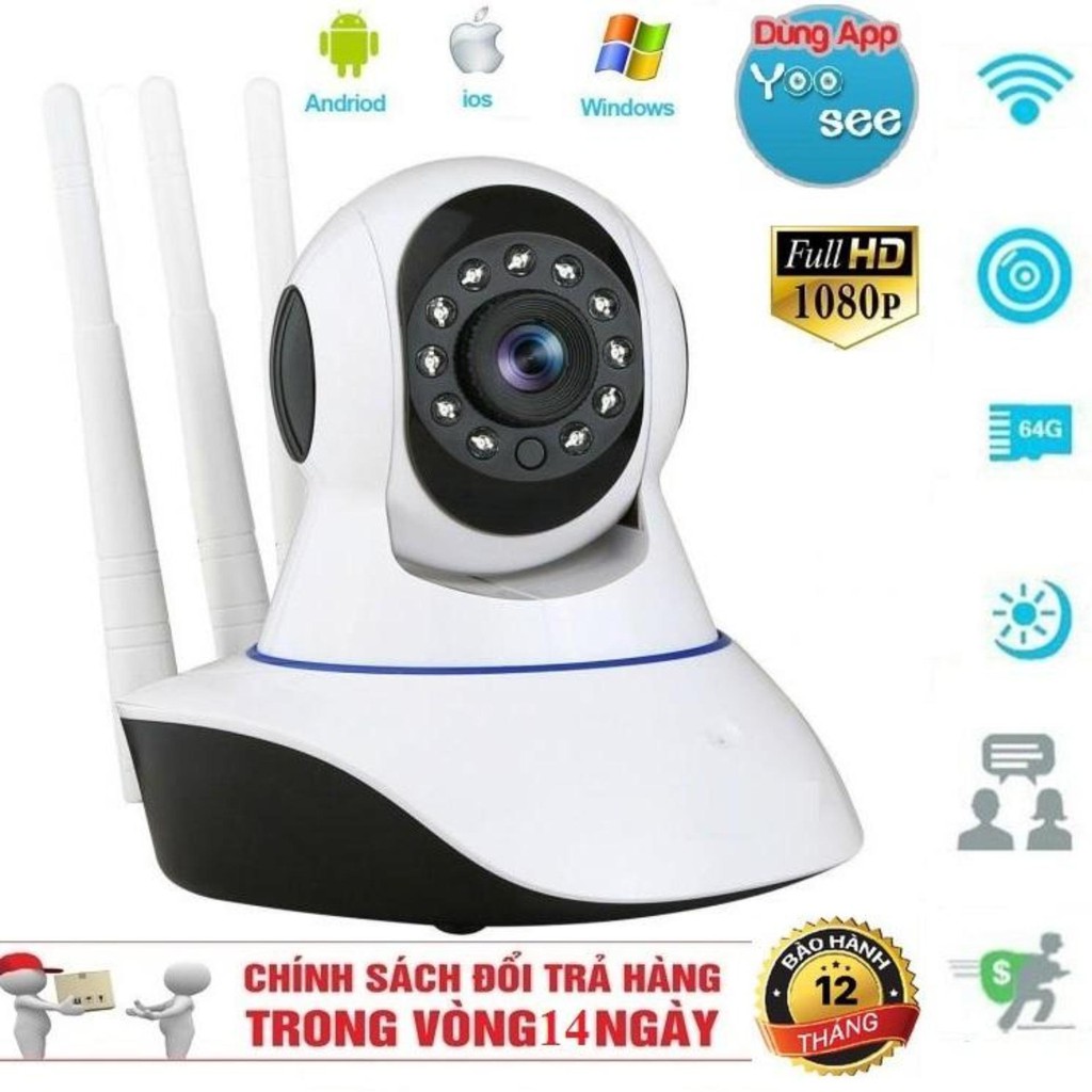 Camera Yoosee IP Wifi 3 râu 2.0M - chuẩn Full HD 1080P siêu nét