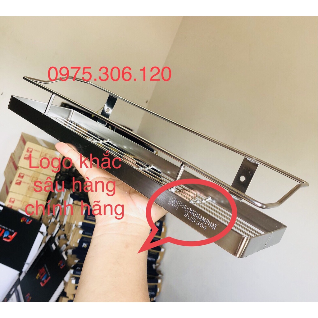 [HÀNG THƯƠNG HIỆU] Kệ gia vị trong nhà bếp đựng gia vị muối mắm 1 tầng 100% INOX 304 HÀNG ĐẶT KỆ THẲNG LƯỚI 1TẦNG12x40cm