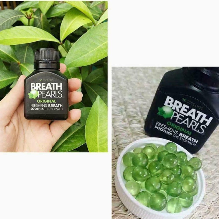 Viên Uống Thơm Miệng Breath Pearls Original 50 Soft Gels