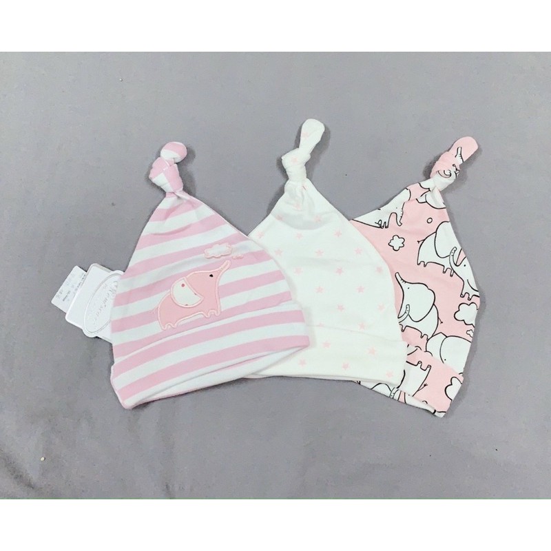 Set 3 Mũ sơ sinh Mom Care 1-6M Siêu Đáng Yêu