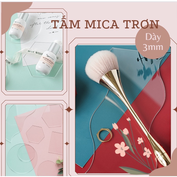 Tấm Mica Trong Suốt/ Khối mica dày nhiều hình dạng dễ thương trưng bày sản phẩm