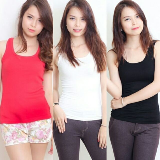 Áo thun nữ sát nách hàng co giãn cotton mềm mịn size đại