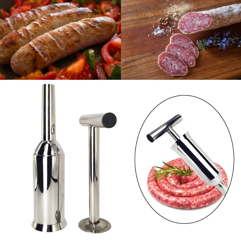 Dụng Cụ Nhồi Xúc Xích, Lạp Xưởng Bằng Tay Bằng Thép Không Gỉ Tiện ích Nhỏ Gọn