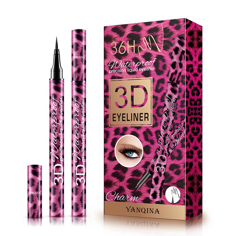 Leopard Cool Black Eyeliner Pen Eyes Makeup Liquid Eye Liner Pencil không thấm nước Trang điểm cho mỹ phẩm vẽ mí mắt lâu trôi