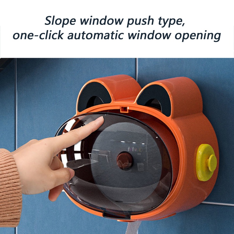 QQ Hộp Đựng Cuộn Giấy Vệ Sinh Gắn Tường Kèm Móc Treo Tiện Dụng