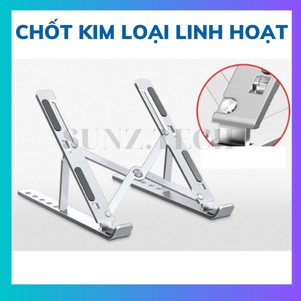 Giá đỡ laptop, macbook, ipad, kệ đỡ máy tính nhôm cao cấp tản nhiệt, tiện lợi sử dụng