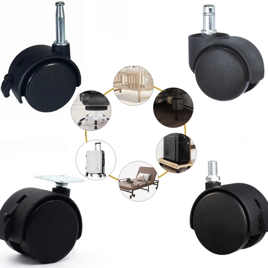 Bánh xe kệ tủ Bánh xe nhựa Bánh xe quạt hơi nước Nguyên Việt chạy êm, bền chắc