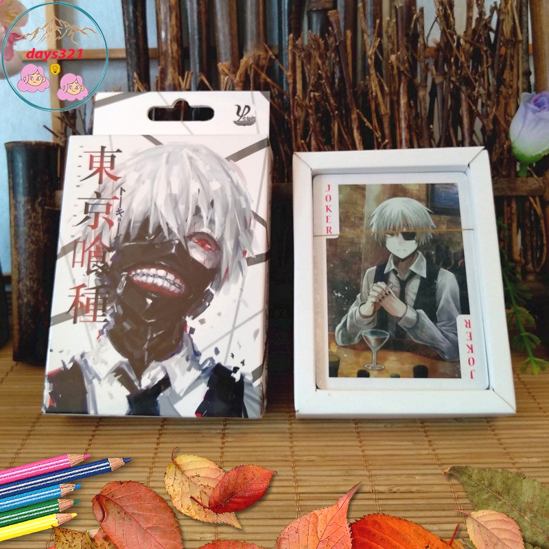 Bộ bài Tây anime tokyo ghoul,ngạ quỷ vùng tokyo nhật bản bộ tú poker 54 lá in hình manga dễ thương độc đáo