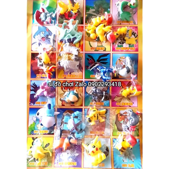 Vỉ Mô Hình Pokemon vỉ 25 con nhiều mẫu khác nhau cho bé thoả sức vui chơi