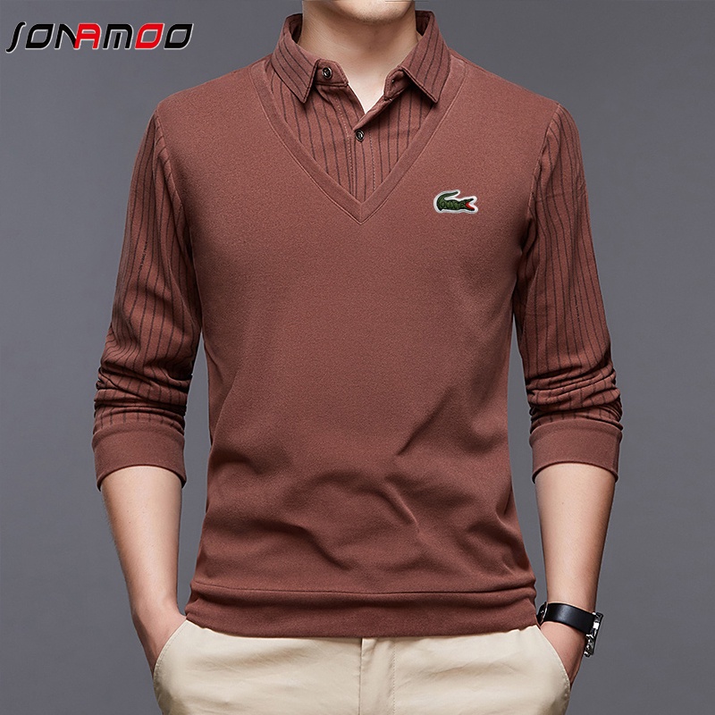 Áo polo Cotton Dài Tay Thời Trang Công Sở Cho Nam 5 Màu Lựa Chọn | BigBuy360 - bigbuy360.vn