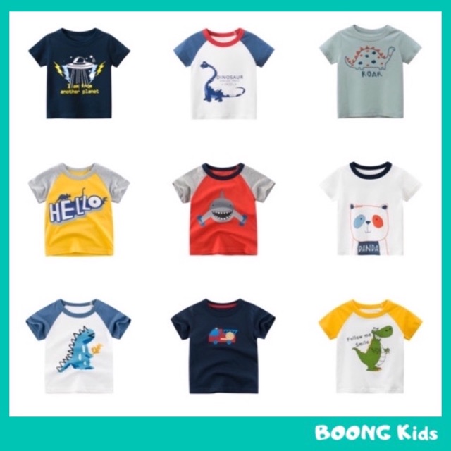 Áo bé trai 27KIDS áo thun cho bé in hình vui nhộn chất cotton hàng xuất Âu Mỹ