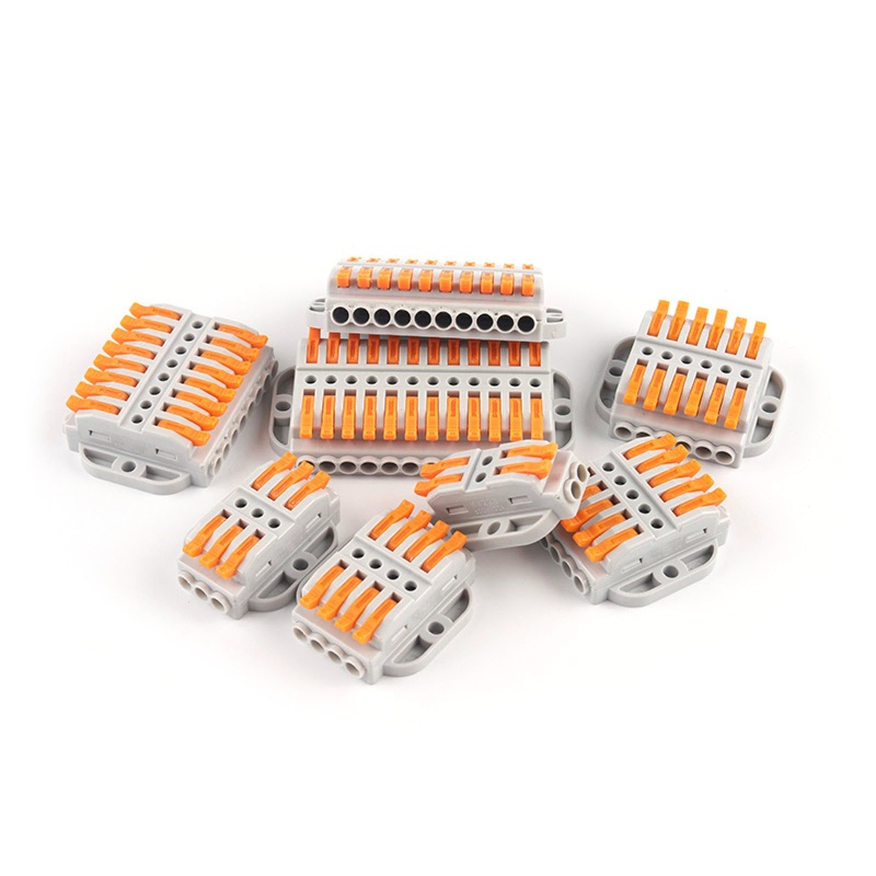 Khối Đấu Nối Dây Điện Cách Nhiệt Nhanh Chóng 0.08-4Mm2 2 / 3 / 4 / 5 / 6 / 8 / 10 / 12 Pin