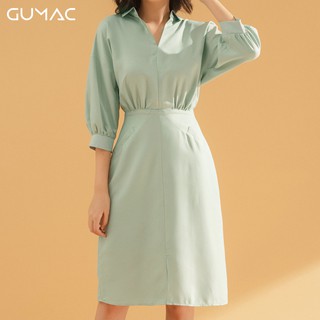 Đầm tay dơi cổ sơ mi DA763 GUMAC