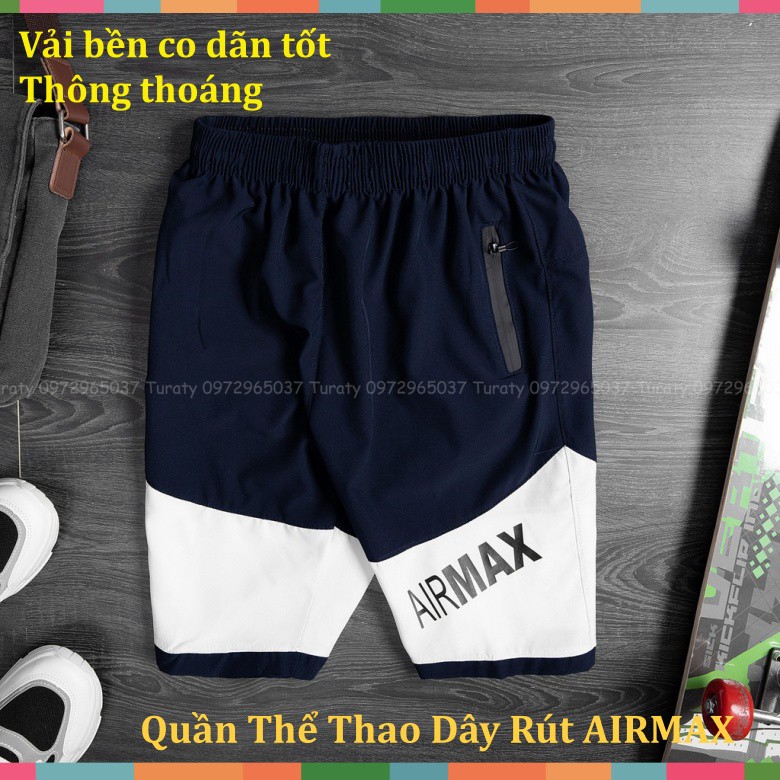 Quần Đùi Nam AirMax Mẫu Quần Short Nam Dáng Thể Thao Có Dây Rút Hàng Đẹp Co Giãn webershop9