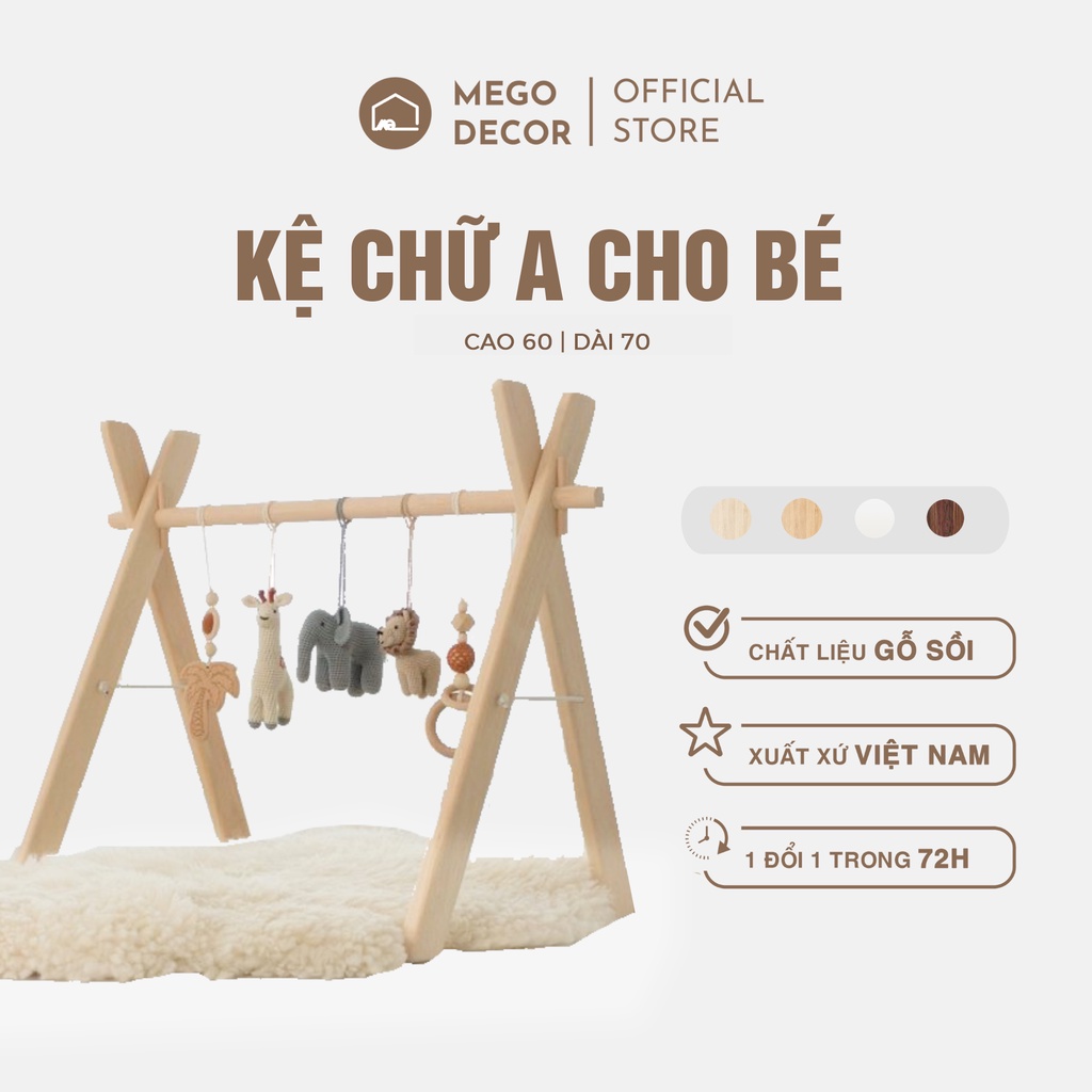 KỆ CHỮ A BẰNG GỖ AN TOÀN CHO BÉ