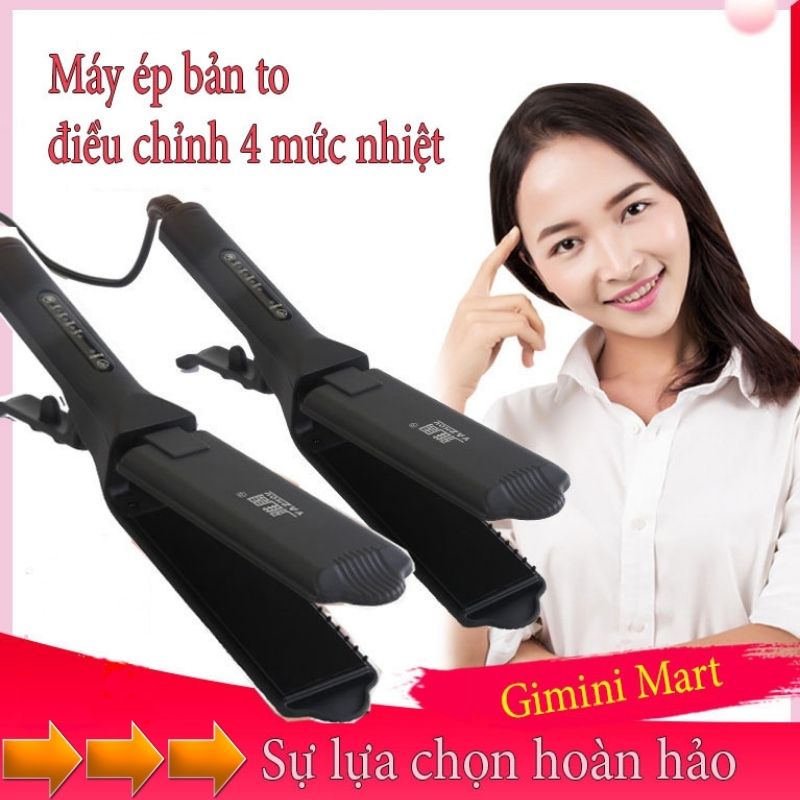 Máy Ép Tóc Bản To, Là Tóc,Duỗi Thẳng Tóc Điều Chỉnh Với 4 Mức Nhiệt ,Làm Nóng Nhanh Sau 15 giây