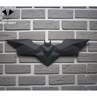 Mô hình giấy siêu nhân decor trang trí tường logo BATMAN 3D POLYCRAFT