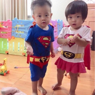 Bodysuit bé trai siêu nhân kèm khăn choàng đỏ