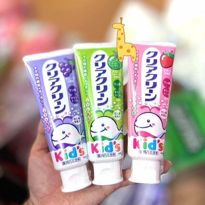 Kem Đánh Răng Trẻ Em Kao Kid Nhật Bản  Bảo Vệ Chống Sâu Răng Có Thể Nuốt Được