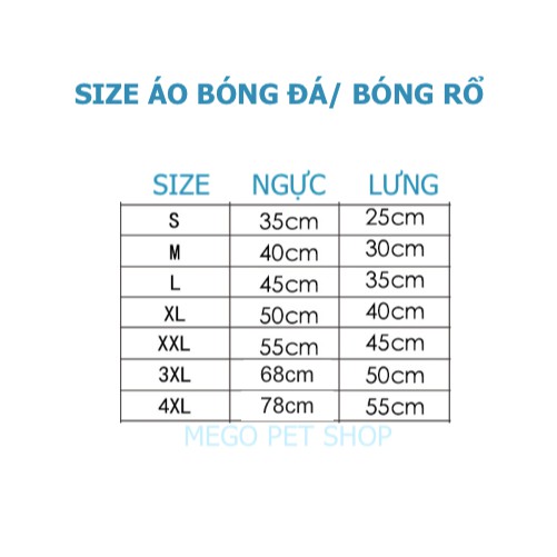 Áo Chó Mèo - ÁO CẦU THỦ BÓNG ĐÁ (Có Size Lớn) - CHỌN MẪU