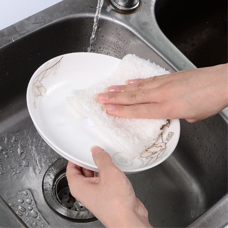 Khăn Lau Mặt Cotton Hình Vuông Nhỏ Gọn Đa Năng Tiện Dụng Cho Nhà Bếp