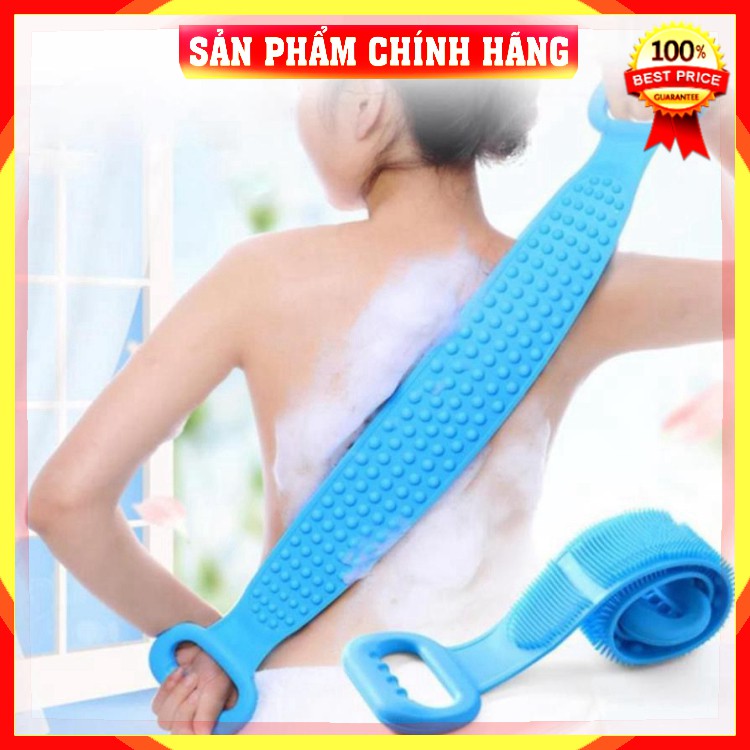 FreeShip _Hàng Loại 1 -  Dây đai chà lưng 2 mặt đa năng dụng cụ bằng silicon kỳ cọ massage tẩy da chết khi tắm