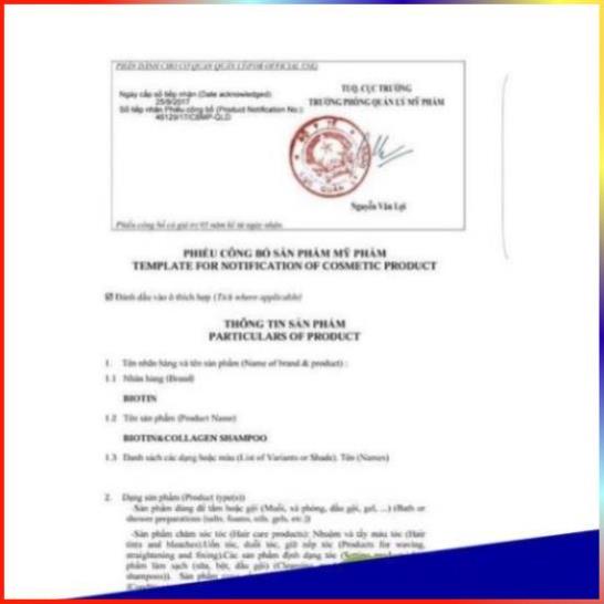 Biotin Collagen Chống Rụng Tóc Và Kích Thích Mọc Tóc  cặp Dầu Gội+Xả 577ml - ANNA COSMETIC