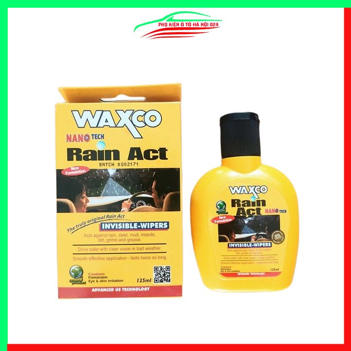 Dung dịch chống bám nước mưa xe WAXCO Malaysia dung tích 125ml