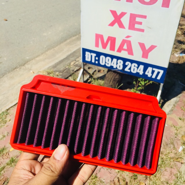 lọc gió độ cho sirius xăng cơ hãng MC racing cao cấp