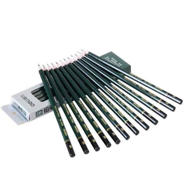 Hộp 12 Cây Bút Chì Deli 2B Hàng Chuẩn