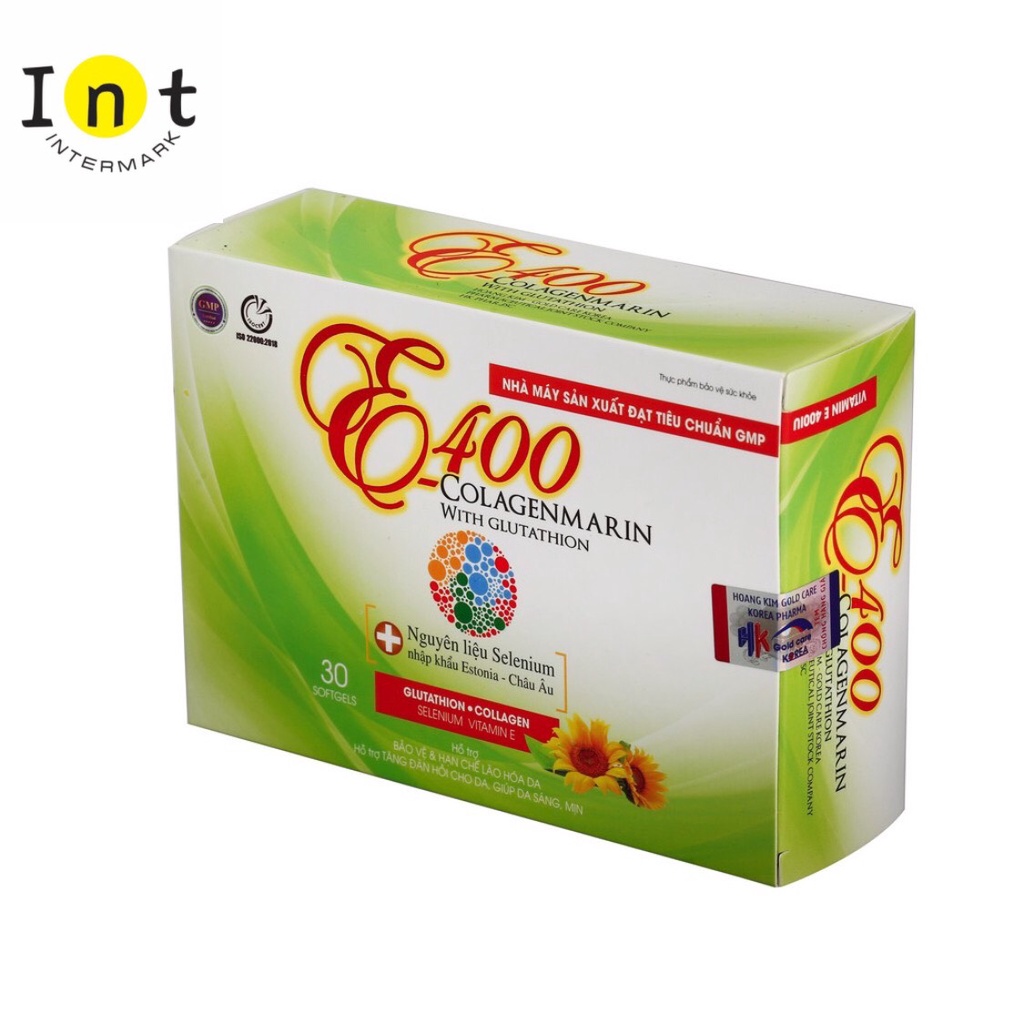 Vỉ 30 Viên Uống E400 Collagenmarin With Glutathion Hoàng Kim