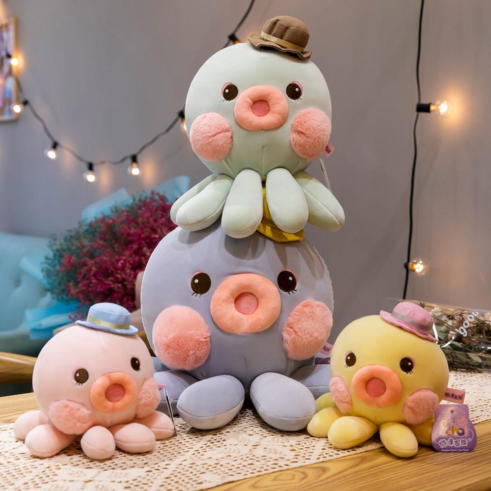 Thú Nhồi Bông Hình Bạch Tuộc Miệng To Dễ Thương Trang Trí Phòng Ngủ