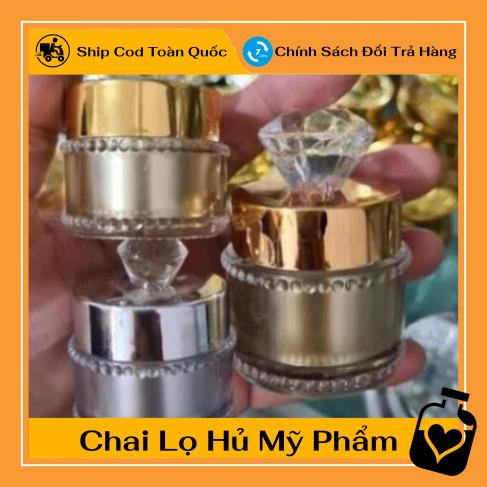 [TOP GIÁ RẺ] Hũ chiết mỹ phẩm hột xoàn 5g,15g vàng,bạc đựng kem , phụ kiện du lịch