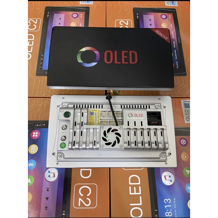 Màn Hình Android OLED C2 New Chip 8X có quạt tản nhiệt Huyndai i10 2021-2022, Kèm dưỡng và jack nguồn zin theo xe
