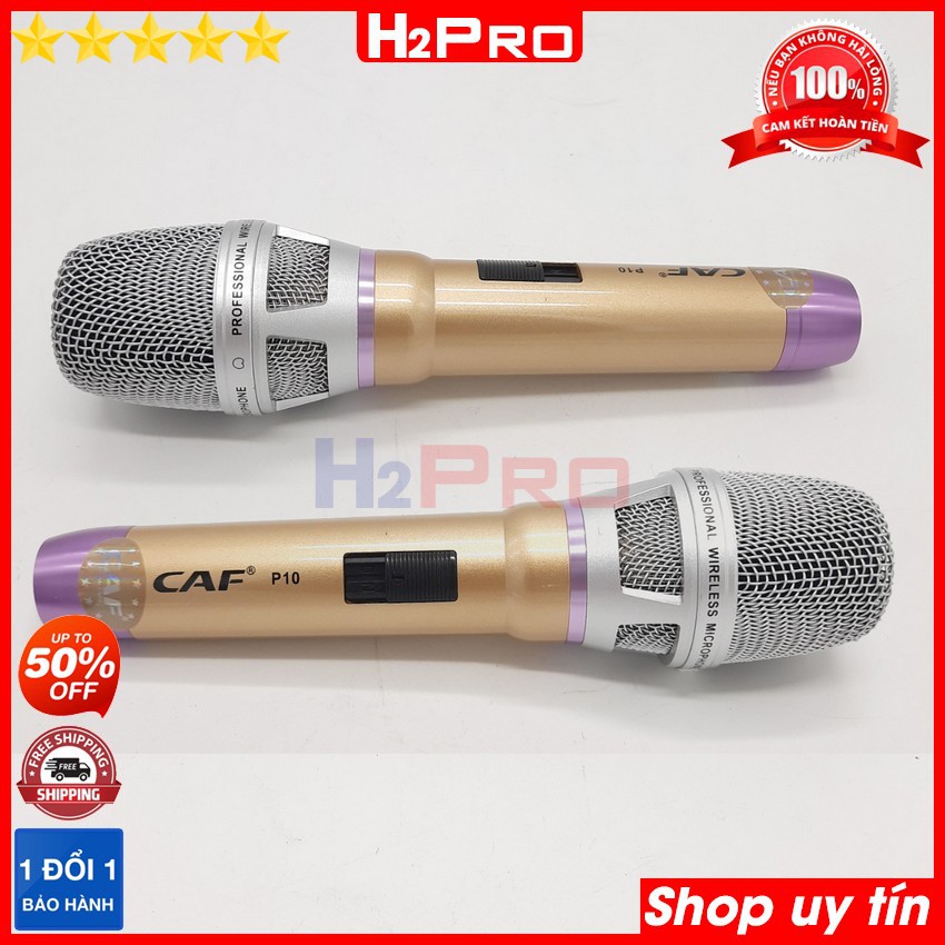 Micro karaoke có dây cao cấp CAF P10 H2Pro Chính hãng hát hay chống hú không bị tạp âm, micro karaoke cao cấp dây dài 6m