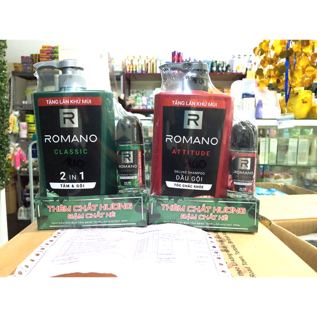 Romano tắm gội 2 in 1 650ml