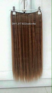 Tóc kẹp thẳng+ kẹp uốn 50cm+ mái thưa