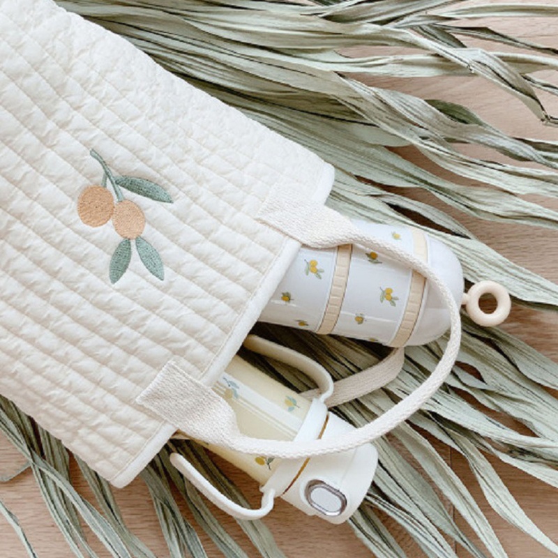 Túi Đựng Tã Lót Đa Năng Thêu Họa Tiết Xinh Xắn Cho Mẹ Và Bé