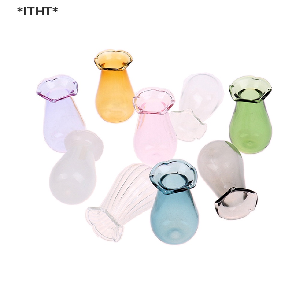 Bình Hoa Thủy Tinh Mini Tỉ Lệ 1: 12 Trang Trí Nhà Búp Bê