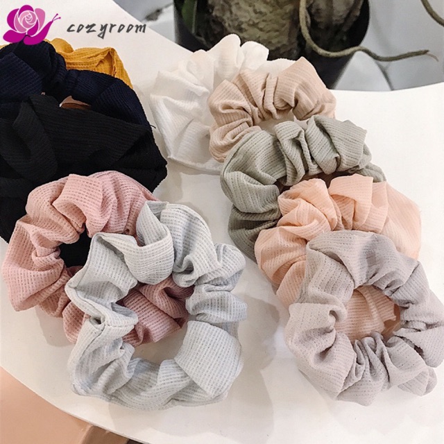 Buộc tóc vải scrunchies - vải đẹp