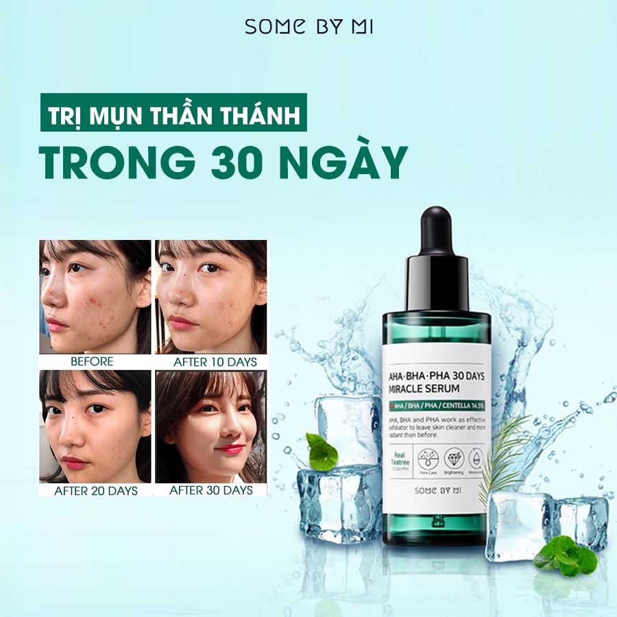 [Mã FMCGMALL -8% đơn 250k] Tinh Chất Giảm Mụn Some By Mi AHABHAPHA 30 Days Miracle Serum 50ml