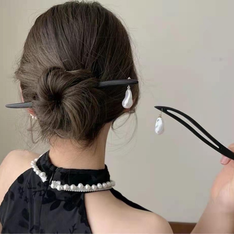 Trâm Cài Tóc Gỗ Mun Cao Cấp Phong Cách Retro Thời Trang Cho Nữ