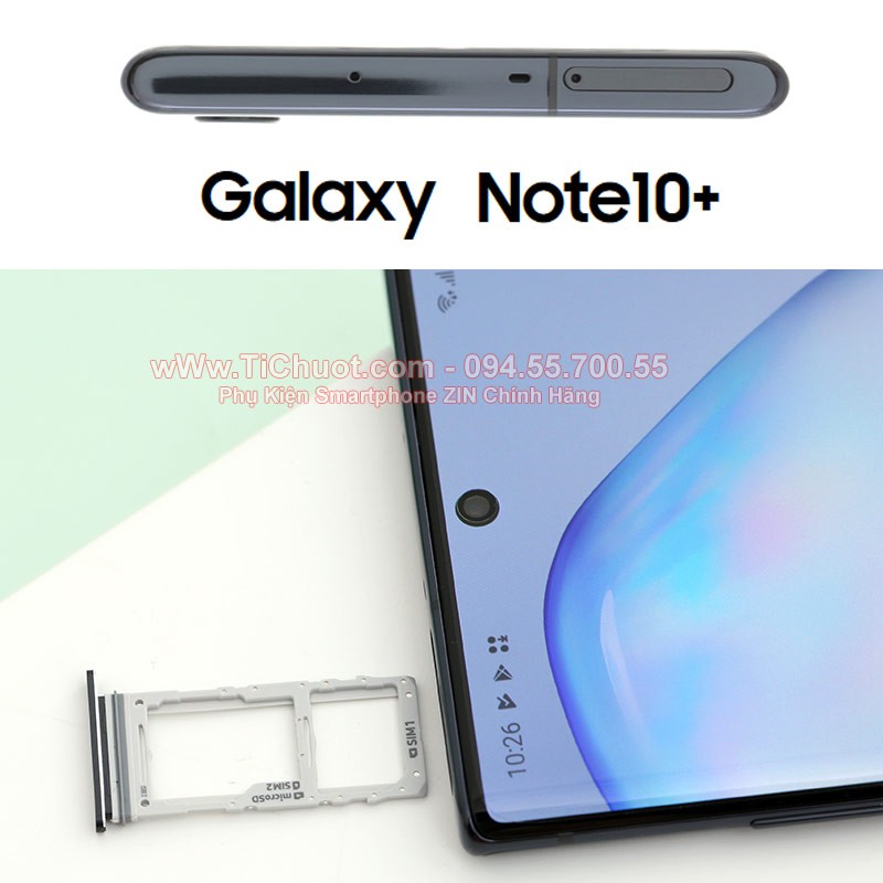 Khay sim Samsung Note 10 Plus ZIN Chính Hãng 2 SIM